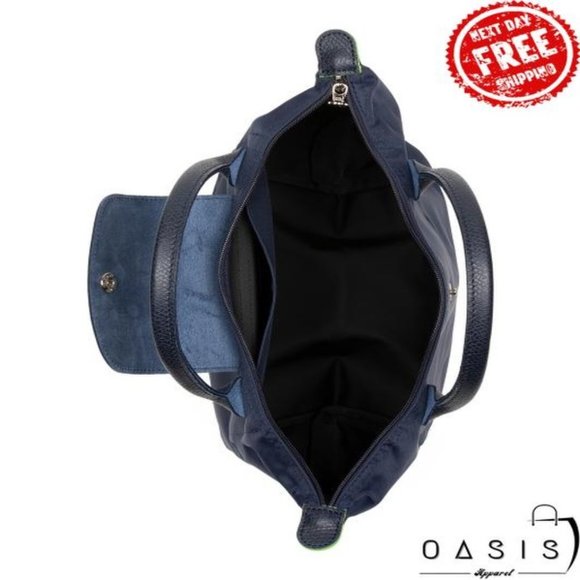 LONGCHAMP Le Pliage Small Nylon Tote With Leather Trim/ Women's Bag - Picture 3 of 4